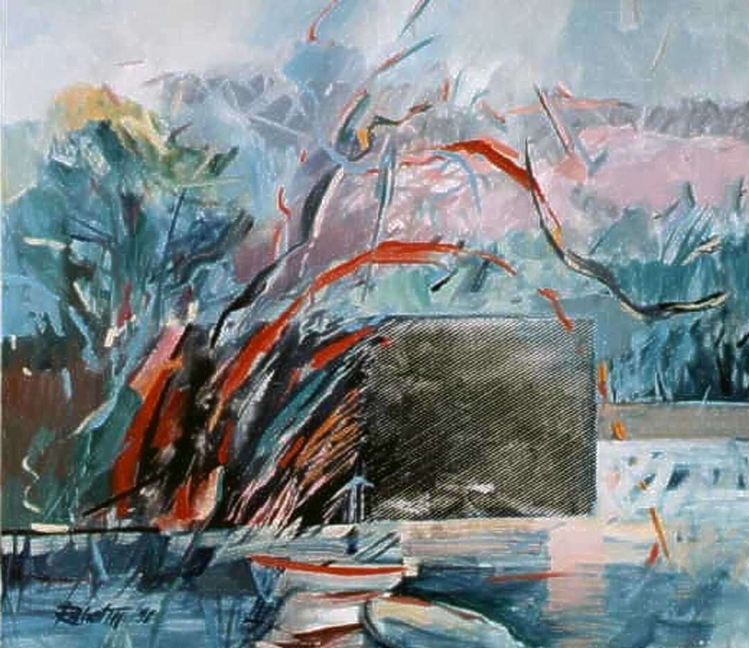Spomienka na Rajskie, 1998, olej na plátne, 60x70 cm 