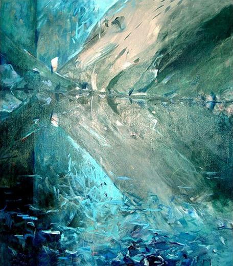 Zrkadlenie, 1996, olej, 110x90 cm 