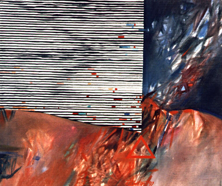 Kozmos, 1992, olej na plátne, 60x70 cm 