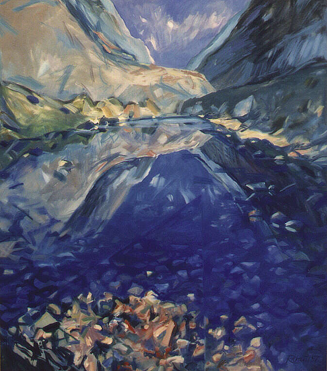 Pleso, 1997, Olej, 90x90 cm 