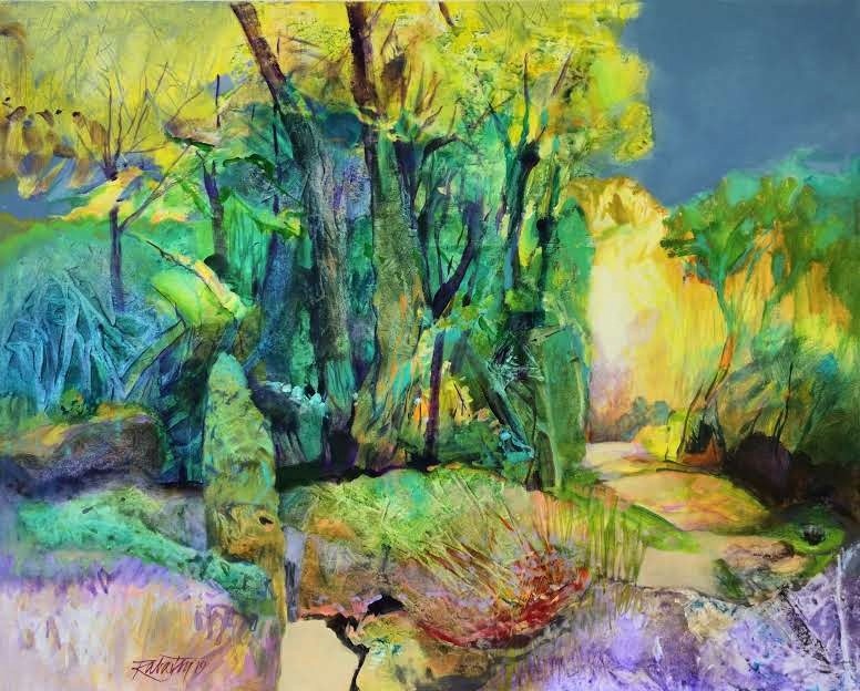 Arborétum, 2019, akryl na plátne, 90x110 cm