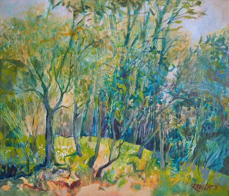 V lese, 2018, akryl na plátne, 60x70 cm