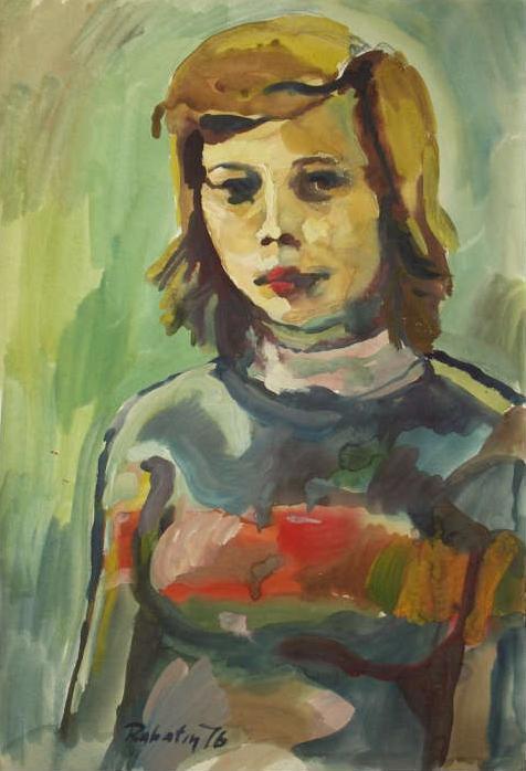 Spolužiačka Zuzana, 1976, tempera na papieri, 60x40 cm