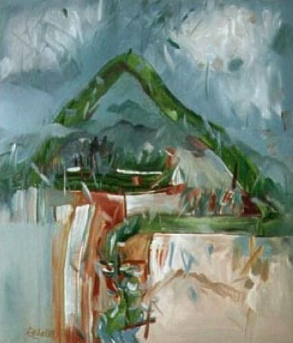 Goralský motív, 1999, olej na plátne