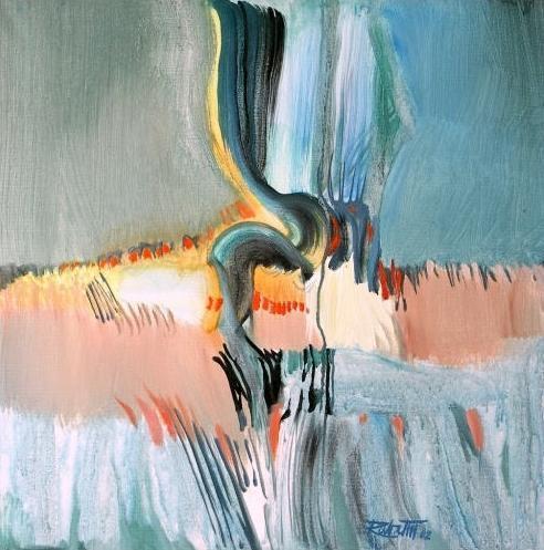 Hudba, 2002, akryl na plátne, 60x60 cm 