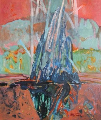 Túžba, 2002, akryl, olej na plátne, 70x60 cm