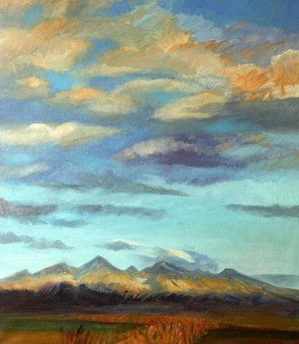 Nebo a zem (1), 2003, akryl, olej na plátne 
