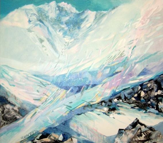 Ľadová krajina, 2003, akryl, olej na plátne, 70x90 cm 