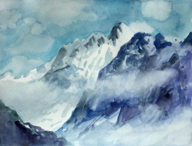 Studená dolina, 2006, akvarel, 30x40 cm 