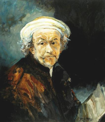 Poklona Rembrandtovi, 2008, akryl, 70x60 cm
